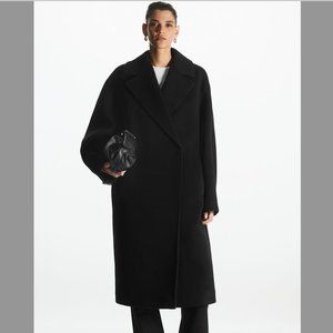 COS OVERSIZED DOUBLE-BREASTED WOOL COAT - Sz Small